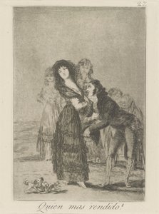 Wie is meer overwonnen?, pl. 27 uit de serie Los caprichos