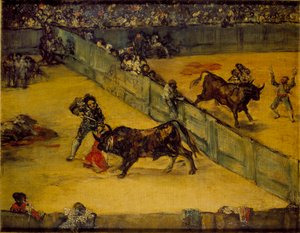 Scène bij een stierengevecht: Plaatsverdeling, 19e eeuw door Francisco de Goya