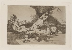 Se aprovechan (Ze maken er gebruik van), pl. 16 uit de serie Los desastres de la guerra (De rampen van de oorlog)