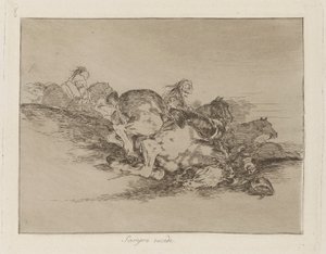 Siempre sucede (Het Gebeurt Altijd), pl. 8 uit de serie Los desastres de la guerra door Francisco de Goya