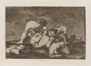 Tampoco (Ook niet), pl. 10 uit de serie Los desastres de la guerra (De rampen van de oorlog) door Francisco de Goya