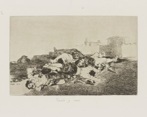 Tanto y mas. (Nog erger), pl. 22 uit de serie Los desastres de la guerra (De rampen van de oorlog)
