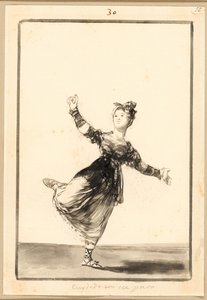 Voorzichtig met die stap! door Francisco Jose de Goya y Lucientes