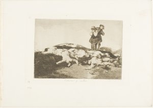 Begraaf ze en houd stil, plaat 18 uit De rampen van de oorlog door Francisco Jose de Goya y Lucientes