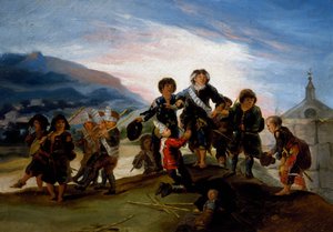 Kinderen spelen soldaatje door Francisco Jose de Goya y Lucientes