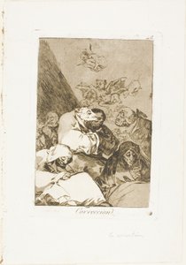 Correctie, plaat 46 uit Los Caprichos door Francisco Jose de Goya y Lucientes