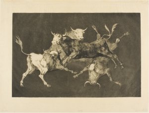 Dwaasheid van de Dwaas, uit Disparates door Francisco Jose de Goya y Lucientes