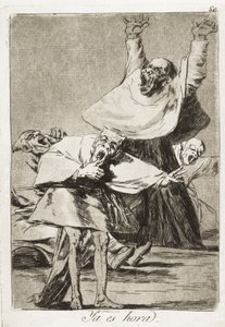 GOYA Y LUCIENTES, Francisco de (1746-1828). Het is tijd. 1797-1799. Plaat 80 van "Los Caprichos", ets, gepolijste aquatint, droge naald en beitel. Romantiek. Gravure. Ets. SPAANJE. MADRID (AUTONOME GEMEENSCHAP). Madrid. Nationale Bibliotheek door Francisco Jose de Goya y Lucientes