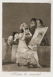 Hasta la muerta uit Los Caprichos, gepubliceerd 1799 door Francisco de Goya
