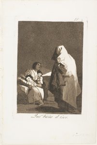 Daar komt de boeman, plaat drie uit Los Caprichos door Francisco Jose de Goya y Lucientes