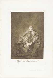 Hoe ze Haar Plukken, plaat 21 uit Los Caprichos door Francisco Jose de Goya y Lucientes