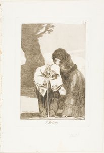 Stilte, plaat 28 uit Los Caprichos door Francisco Jose de Goya y Lucientes