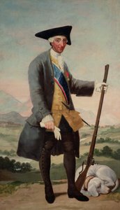 Koning Karel III (1716-88) als Jager door Francisco de Goya