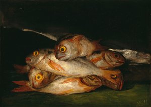 Stilleven met gouden brasem