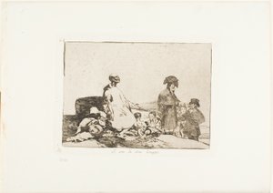Misschien zijn ze van een ander ras, plaat 61 uit De Rampen van de Oorlog door Francisco Jose de Goya y Lucientes