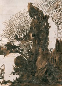 Personages die zich voor een monnik neerbuigen door Francisco Jose de Goya y Lucientes