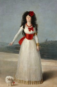 Portret van Maria Cayetana de Silva, hertogin van Alba door Francisco de Goya