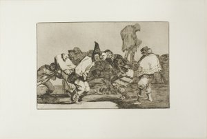 Verheug U, Carnaval, want Morgen zult Gij As zijn, plaat 14 uit Los Proverbios door Francisco Jose de Goya y Lucientes