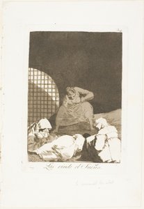 De slaap overmant hen, plaat 34 uit Los Caprichos door Francisco Jose de Goya y Lucientes