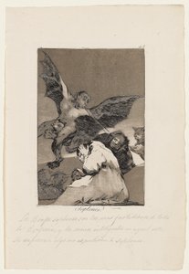 Soplones, plaat uit "Los Caprichos", 1799 door Francisco de Goya