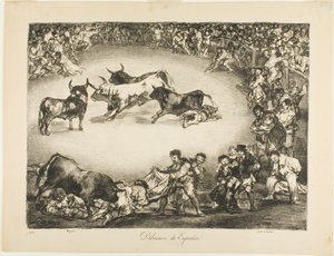 Spaanse Entertainment, uit De Stieren van Bordeaux door Francisco Jose de Goya y Lucientes