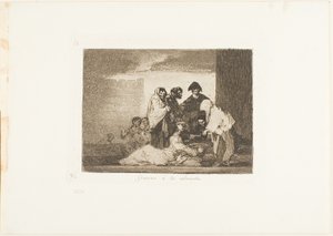 Dankzij de gierst, plaat 51 uit De rampen van de oorlog door Francisco Jose de Goya y Lucientes