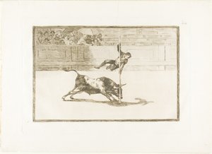 De behendigheid en stoutmoedigheid van Juanito Apinani in de arena van Madrid, plaat 20 uit De Kunst van het Stierenvechten door Francisco Jose de Goya y Lucientes