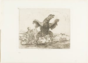 De Vleesetende Gier, plaat 76 uit De Rampen van de Oorlog door Francisco Jose de Goya y Lucientes