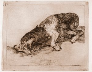De rampen van de oorlog: Trots monster! (ets naar voorbereidende tekening) door Francisco de Goya