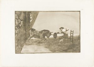 De stoutmoedigheid van Martincho in de arena van Saragossa, plaat 18 uit De kunst van het stierenvechten door Francisco Jose de Goya y Lucientes