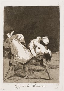 Ze Voerden Haar Weg!, plaat acht uit Los Caprichos door Francisco de Goya