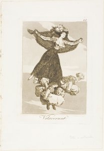 Ze zijn gevlogen, plaat 61 uit Los Caprichos (Caprices) door Francisco Jose de Goya y Lucientes
