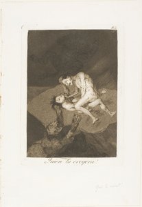 Wie Had Dat Gedacht!, plaat 62 uit Los Caprichos door Francisco Jose de Goya y Lucientes