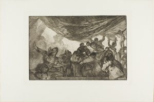 Zonder zichzelf aan God of de duivel aan te bevelen, plaat 15 uit Los Proverbios door Francisco Jose de Goya y Lucientes