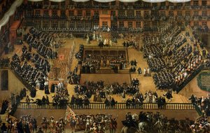 Auto-da-fé op Plaza Mayor door Francisco Rizi