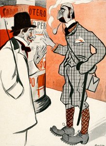 Een Fransman vertelt een Engelsman hoe hij zich moet kleden voor de Opera, 1903 door Francisco Sancha y Lengo