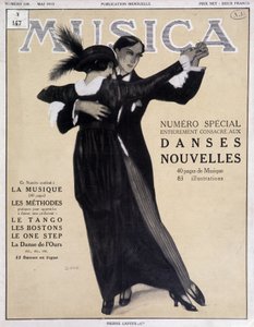 Numero special dances nouvelles (paar dat de tango danst) - Illustratie door Francisco Javier Gose (1876-1915) in 