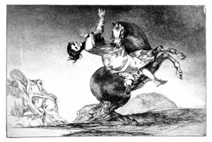 Ontvoerende paard, 1819-1823 door Francisco de Goya