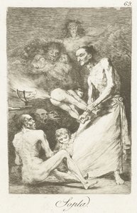 Blaas (Los Caprichos) door Francisco de Goya