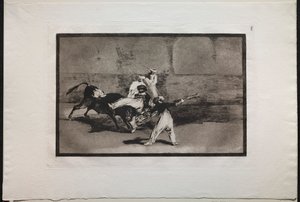 Stierengevechten: Een Moor Gevangen door een Stier in de Ring