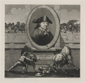Stierengevechten: Frontispice, 1876 door Francisco de Goya