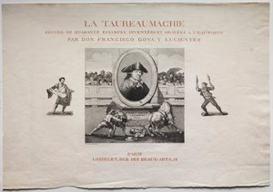 Stierengevechten: Titelpagina door Francisco de Goya