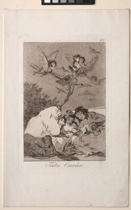 Caprichos: Allen zullen vallen door Francisco de Goya