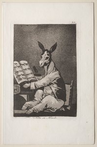 Caprichos: En zo was zijn grootvader.. door Francisco de Goya