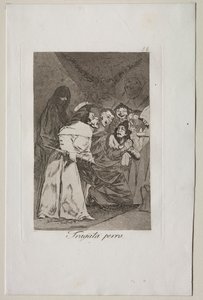 Caprichos: Slik het in, hond! door Francisco de Goya