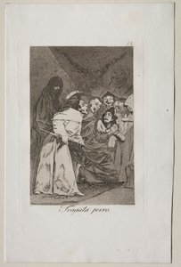 Caprichos: Slik het in, Hond! door Francisco de Goya