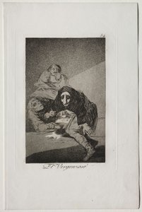 Caprichos: De beschaamde door Francisco de Goya