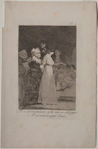 Caprichos: Ze zeggen ja en geven hun hand aan de eerste de beste door Francisco de Goya