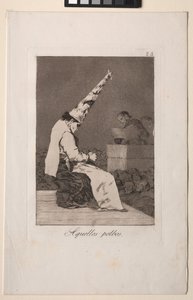 Caprichos: Die stofdeeltjes door Francisco de Goya