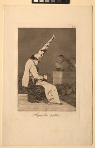 Caprichos: Die stofdeeltjes door Francisco de Goya